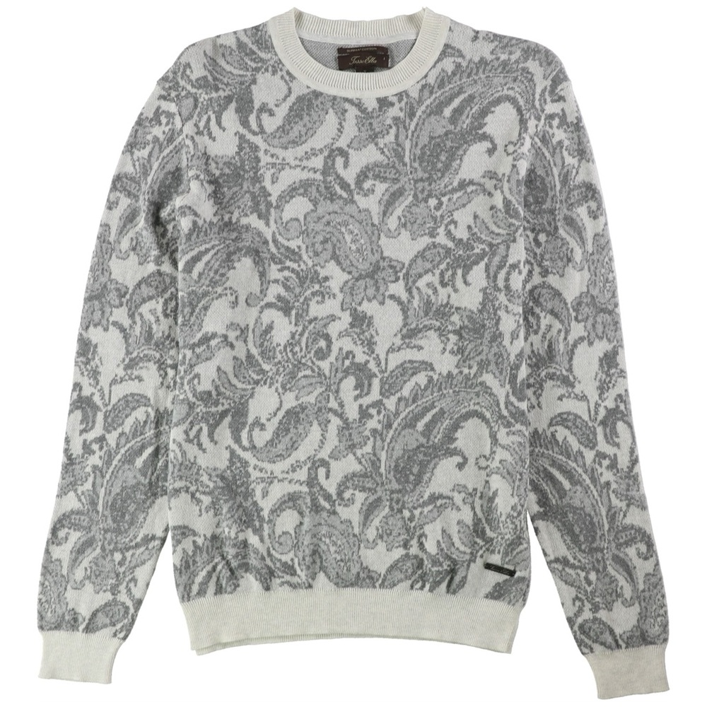 NWT Tasso Elba Supima Cotton Paisley Sweater